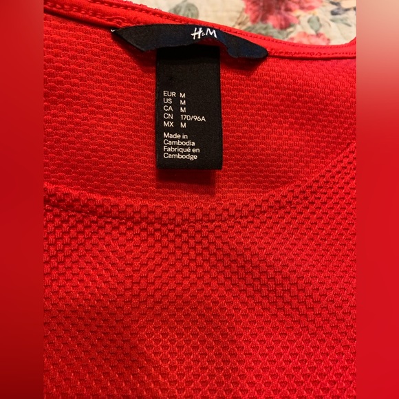 H&M Tops Red Hm Women Shirt Poshmark